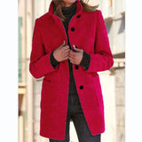 Retro Wool Coat Women – Stylish Stand Collar for Casual Chic 12