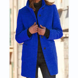 Retro Wool Coat Women – Stylish Stand Collar for Casual Chic 2