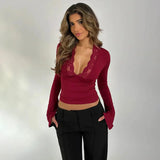 Roxana | Long-sleeved top with lace – Feminine elegance for every occasion 7