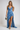 Ruched Blue Maxi Dress