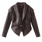 Women’s Cropped Leather Jacket - Madonna 1