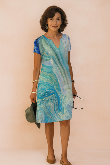 Sarah White Summer Dress – Classic V-Neck Design for Wedding Guests and Garden Events 3