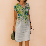 Sarah White Summer Dress – Classic V-Neck Design for Wedding Guests and Garden Events 4