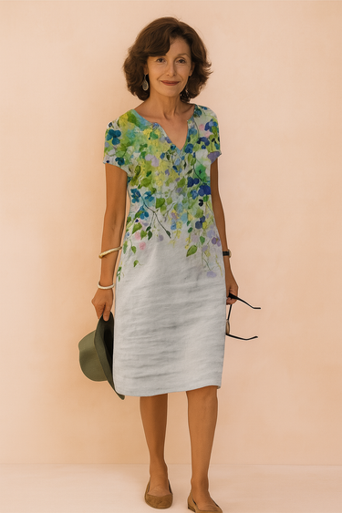Sarah White Summer Dress – Classic V-Neck Design for Wedding Guests and Garden Events 4