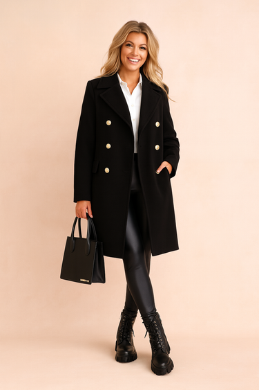 Selena Longline Coat – Elegant Tailored Design for Winter Warmth 0