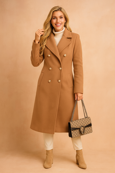 Selena Longline Coat – Elegant Tailored Design for Winter Warmth 4