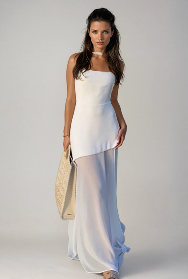 Valerie Asymmetrical Wedding Guest Maxi Dress
