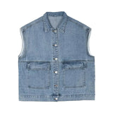 Sleeveless Denim Jacket with Relaxed Fit 5