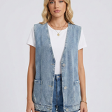 Sleeveless Denim Vest Jacket 1