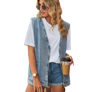 Sleeveless Denim Vest Jacket 5