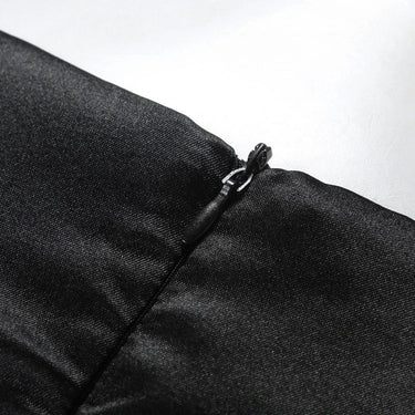 Sleeveless Satin Evening Gown with Fitted Bodice and Asymmetrical Layered Skirt – Elegant Formal Dress for Special Occasions 2