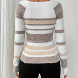 Slim Fit Color Block Striped Sweater 6