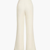 Solid Tube Top With Wide Leg Pants Set 7