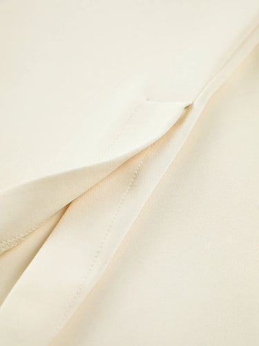 Solid Tube Top With Wide Leg Pants Set 8