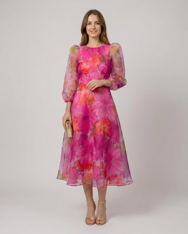 Sophia Mesh Dress – Stylish Printed Design for Office and Summer Events 0