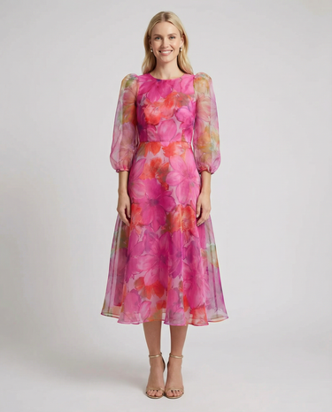 Sophia Mesh Dress – Stylish Printed Design for Office and Summer Events 1