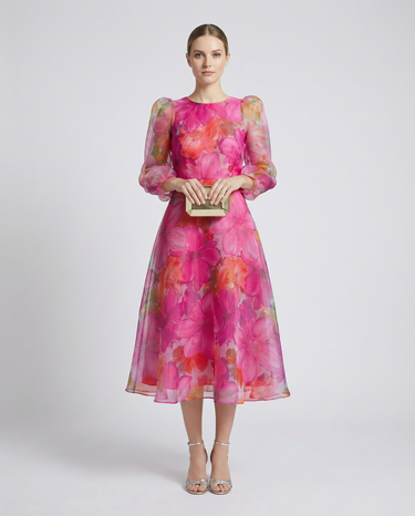 Sophia Mesh Dress – Stylish Printed Design for Office and Summer Events 2