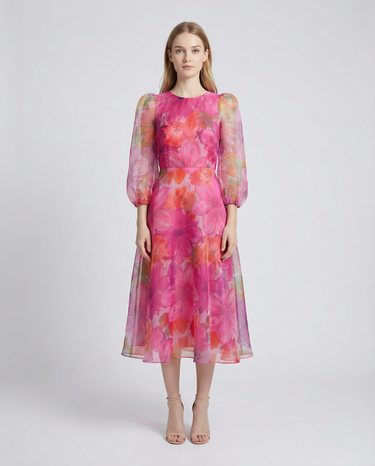 Sophia Mesh Dress – Stylish Printed Design for Office and Summer Events 3