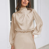 Sophia Satin Evening Dress – Elegant Long Sleeve Formal Wear 6