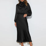 Sophia Satin Evening Dress – Elegant Long Sleeve Formal Wear 7