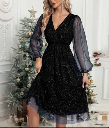 Sophia V-Neck Cocktail Dress – Elegant Slim Fit for Special Occasions 0