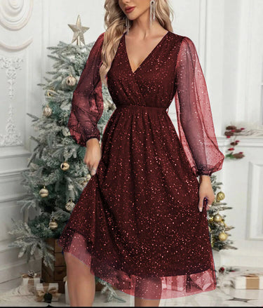 Sophia V-Neck Cocktail Dress – Elegant Slim Fit for Special Occasions 9