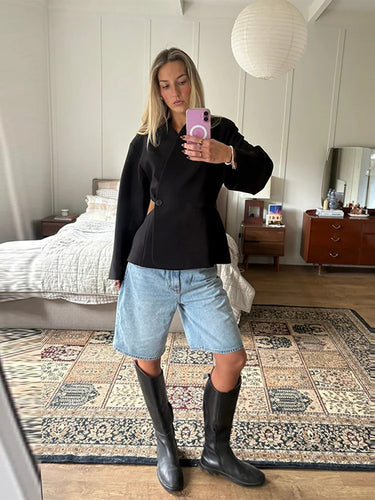 Spring Blazer Coat – V-Neck Design for Effortless Style 5