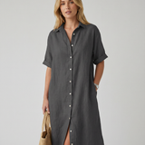 Summer Breeze Shirt Dress – Relaxed Cotton-Linen Comfort 1
