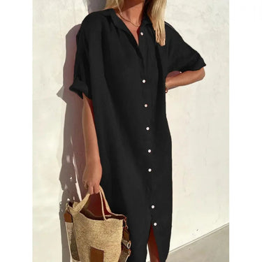 Summer Breeze Shirt Dress – Relaxed Cotton-Linen Comfort 10