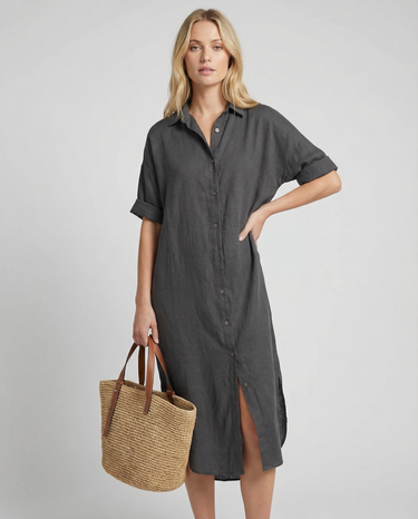 Summer Breeze Shirt Dress – Relaxed Cotton-Linen Comfort 2