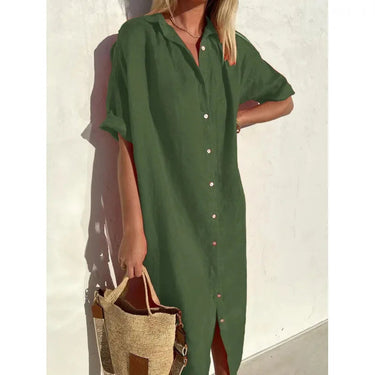 Summer Breeze Shirt Dress – Relaxed Cotton-Linen Comfort 6