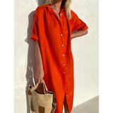 Summer Breeze Shirt Dress – Relaxed Cotton-Linen Comfort 8