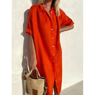 Summer Breeze Shirt Dress – Relaxed Cotton-Linen Comfort 8
