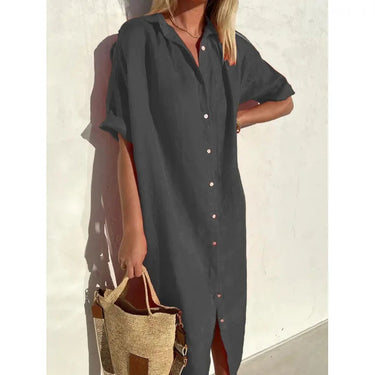Summer Breeze Shirt Dress – Relaxed Cotton-Linen Comfort 9