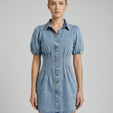 Summer Denim Dress – Puff Sleeve A-Line Elegance 3