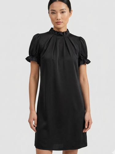 Summer Shirred Mini Dress – Playful Bubble Sleeves for Warm-Weather Style 1