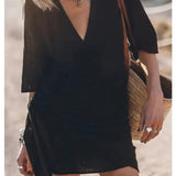 Summer V-Neck Dress – Chic Lace-Up Design for Effortless Style 5