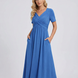 Summer V-Neck Dress – Flattering Casual Style for Warm Days 1