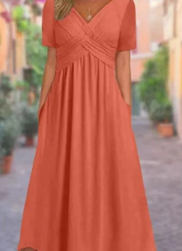 Summer V-Neck Dress – Flattering Casual Style for Warm Days 7