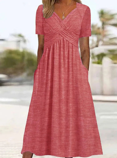 Summer V-Neck Dress – Flattering Casual Style for Warm Days 9