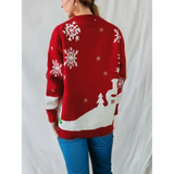 Sweater Women Christmas Snowman Knitted Long Sleeve Round Neck Ladies Jumper Fashion Casual Winter Autumn Pullover Clothes 2025 1