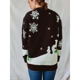 Sweater Women Christmas Snowman Knitted Long Sleeve Round Neck Ladies Jumper Fashion Casual Winter Autumn Pullover Clothes 2025 3