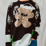Sweater Women Christmas Snowman Knitted Long Sleeve Round Neck Ladies Jumper Fashion Casual Winter Autumn Pullover Clothes 2025 7