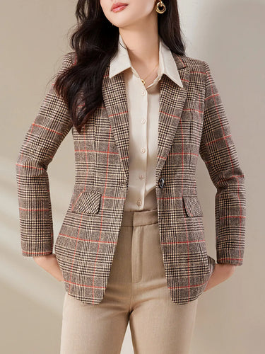 Tartan Blazer – Stylish Slim-Fit Design for Professional Settings 2