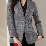 Tartan Blazer – Stylish Slim-Fit Design for Professional Settings 4