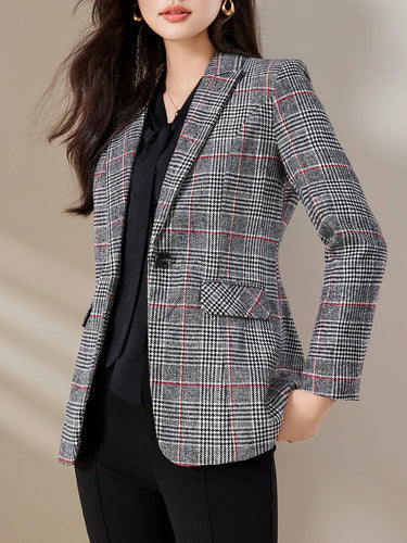 Tartan Blazer – Stylish Slim-Fit Design for Professional Settings 5
