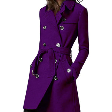 Tessa Black Trench Coat – Stylish Double Breasted Design for Casual Streetwear 1