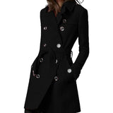 Tessa Black Trench Coat – Stylish Double Breasted Design for Casual Streetwear 5