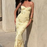 Théoline Floral Jacquard Corset Maxi Dress 7