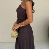 Toledo One Shoulder Mesh Maxi Dress 5